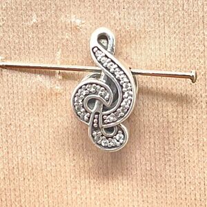 Pandora Treble Clef Music Sterling Silver Charm